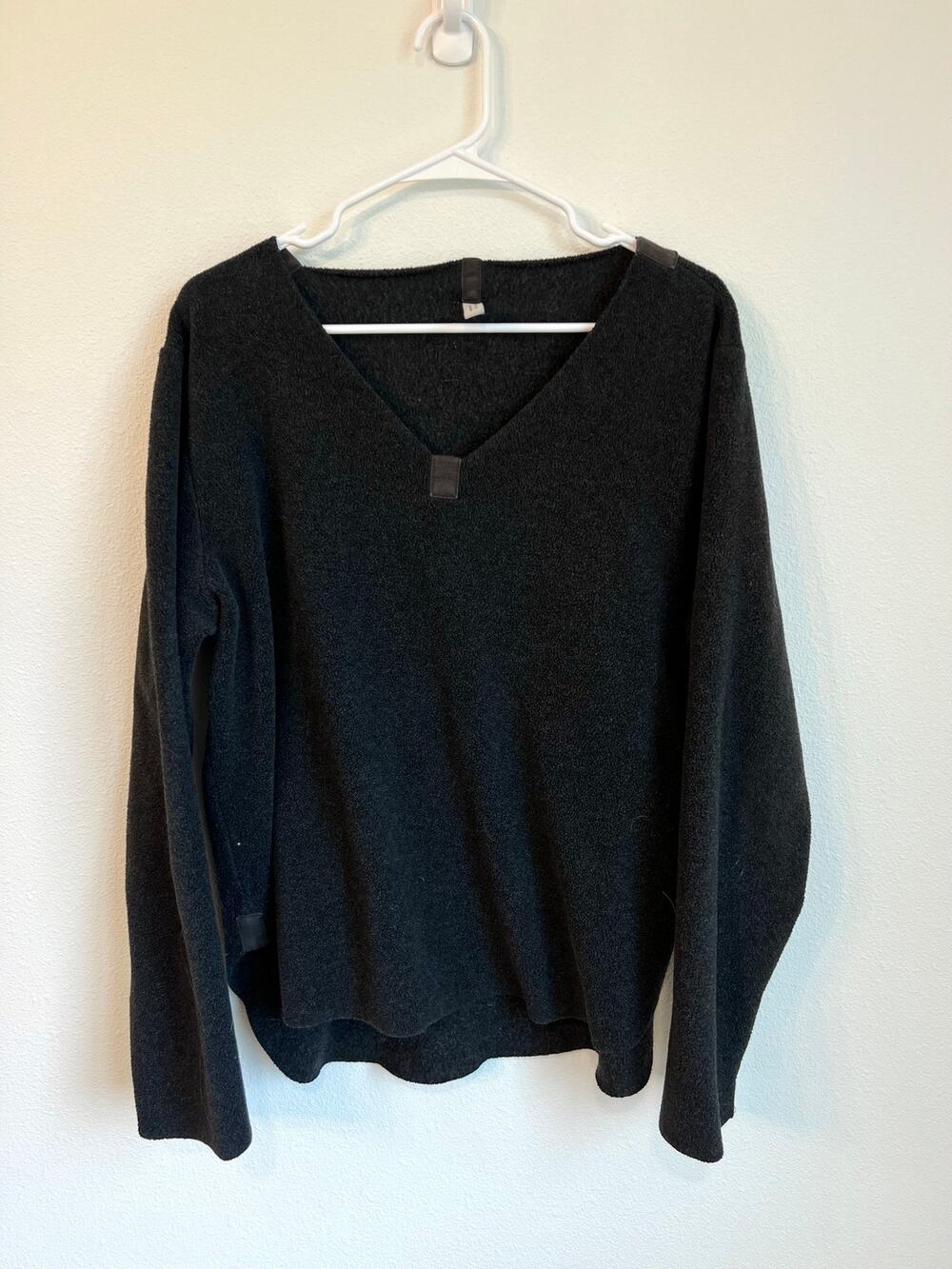 Henriette Steffensen Copenhagen Gray Minimalist Fleece Pullover Women's XL